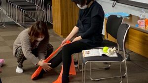 フレイルトレーニングの実演